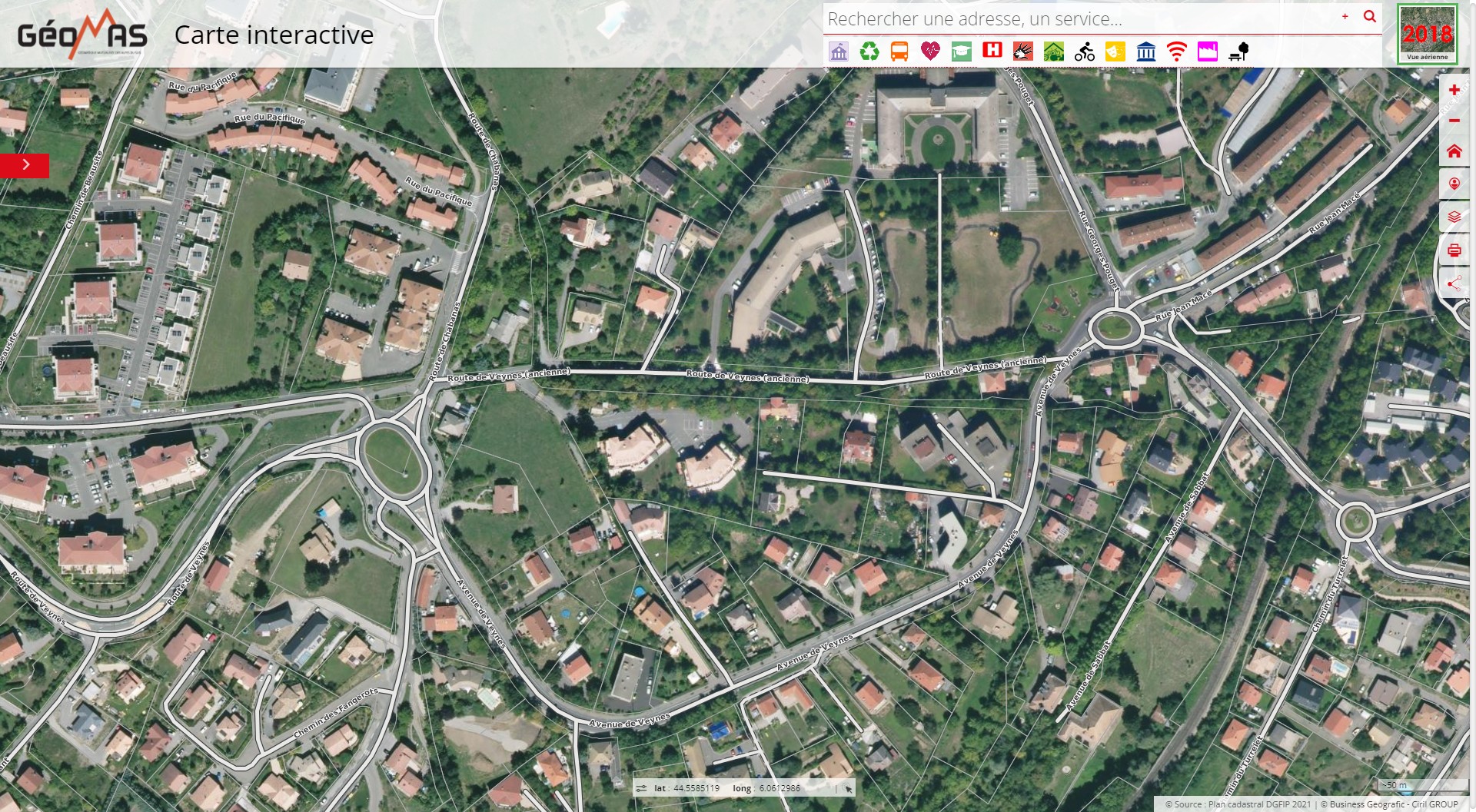 GéoMAS - CARTE INTERACTIVE